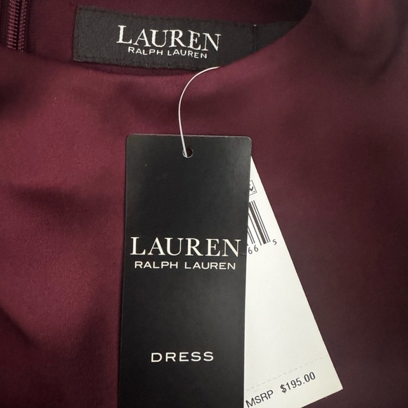 Lauren Ralph Lauren Satin Charmeuse Mockneck Cocktail Dress – Size 8 New - Picture 6 of 6